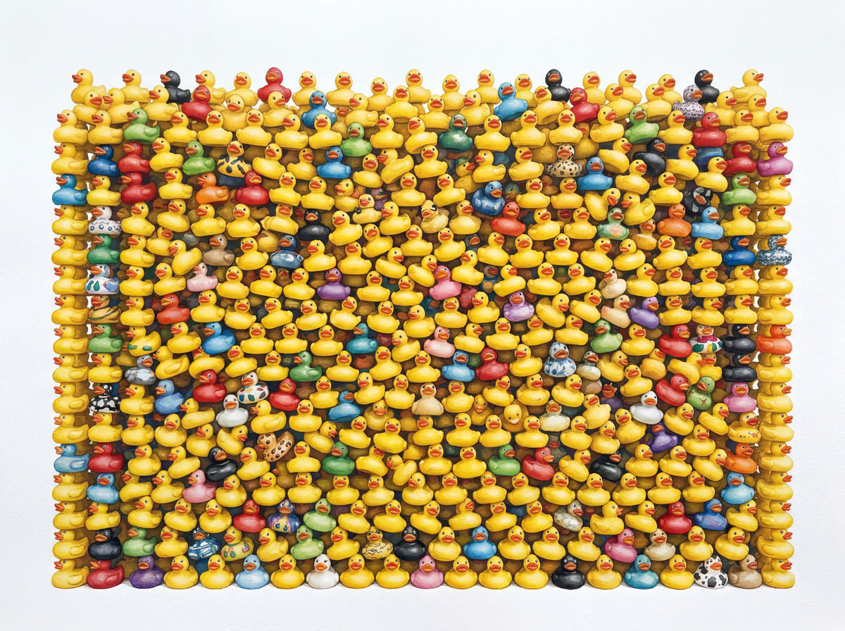 Duck Wall - Stacked Series Mural Wallpaper - pure wallpaper artwork
