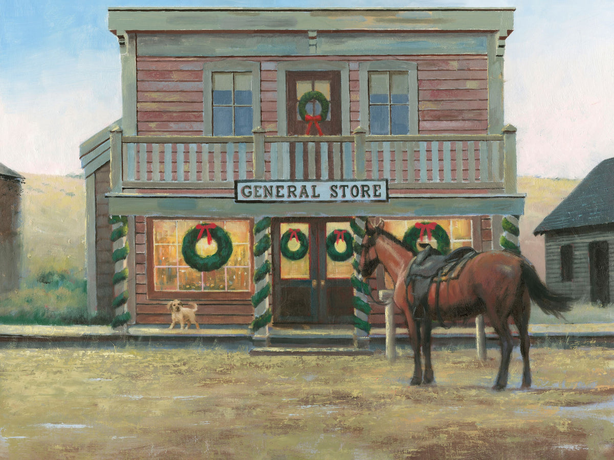 Cowboy Christmas Mural Wallpaper - pure wallpaper artwork