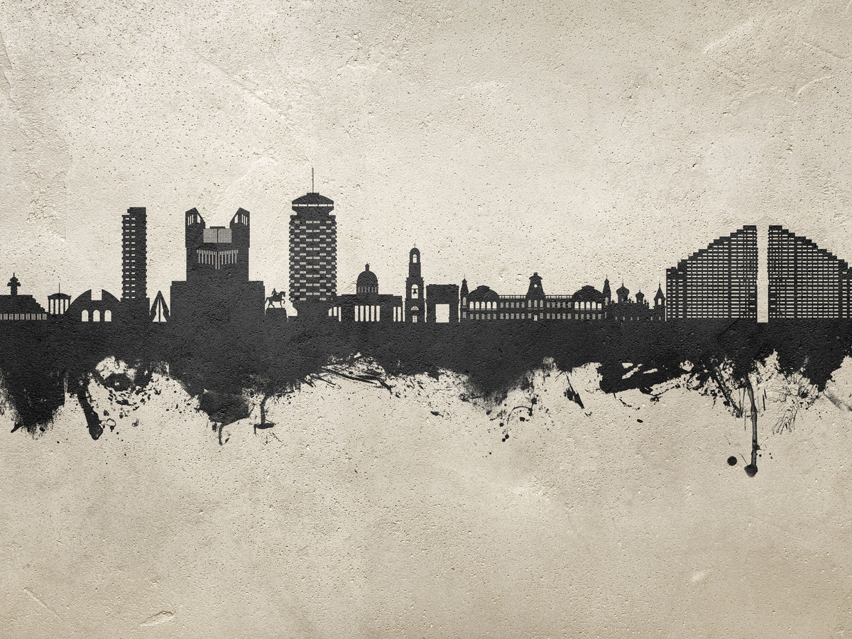 Chisinau Moldova Skyline Concrete Mural Wallpaper - pure wallpaper artwork