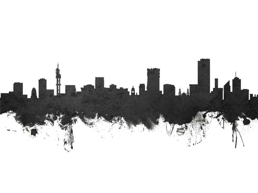 Pretoria South Africa Skyline Black & White Mural Wallpaper