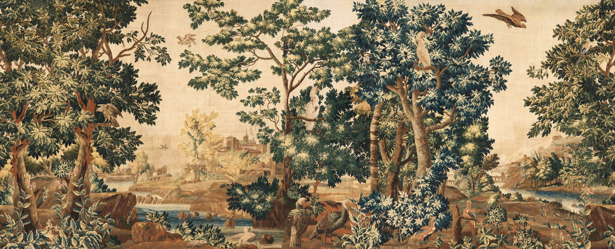 Forest Wallpaper Mural – Woodland Wall Mural – Enchanted Grove Tapestry, Rich