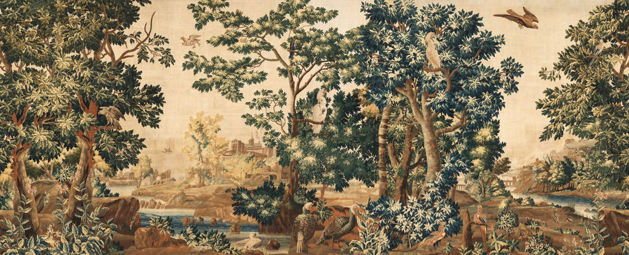 Forest Wallpaper Mural – Woodland Wall Mural – Enchanted Grove Tapestry, Rich printable artwork
