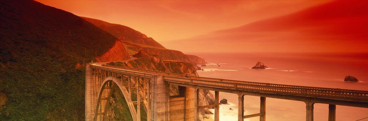 Golden Bridge Passage Mural Wallpaper - pure wallpaper artwork