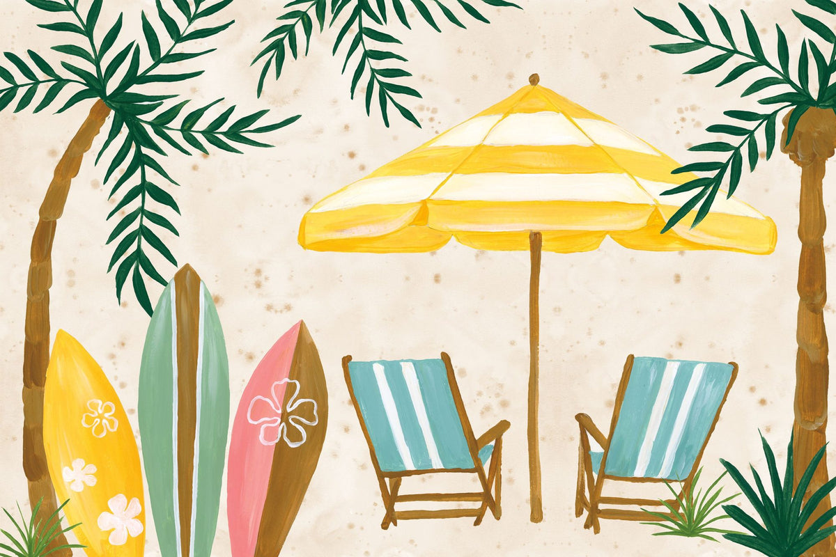 Beach Day I Mural Wallpaper - pure wallpaper artwork