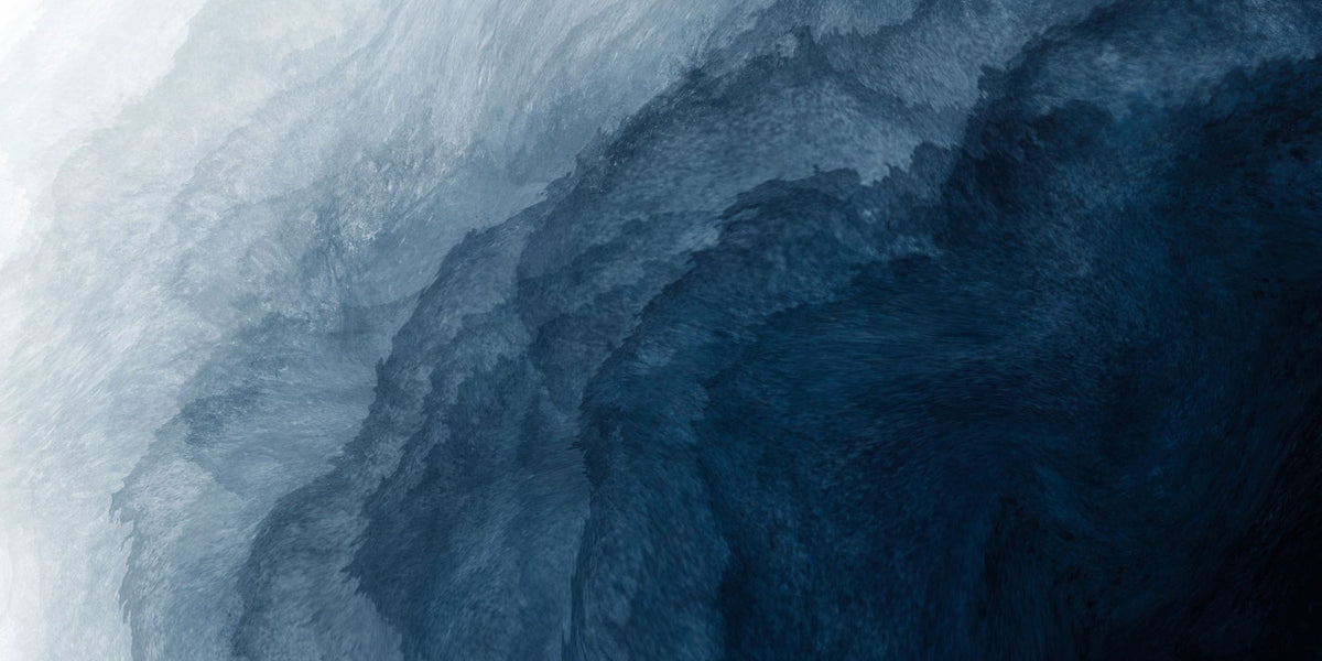 Indigo Ocean Mural Wallpaper - pure wallpaper artwork