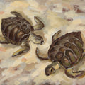 Sea Turtles on the Sand Mural Wallpaper - pure wallpaper artwork