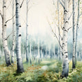 Summer Birch Mural Wallpaper - Neutral Tone - pure wallpaper artwork