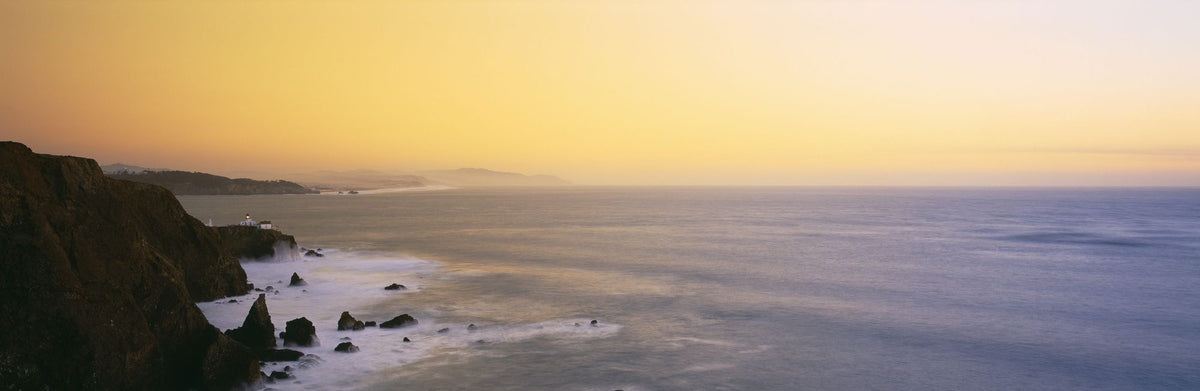 Sunset Lighthouse Haven Mural Wallpaper - pure wallpaper artwork