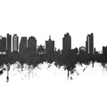 San Jose California Skyline Black & White Mural Wallpaper - pure wallpaper artwork