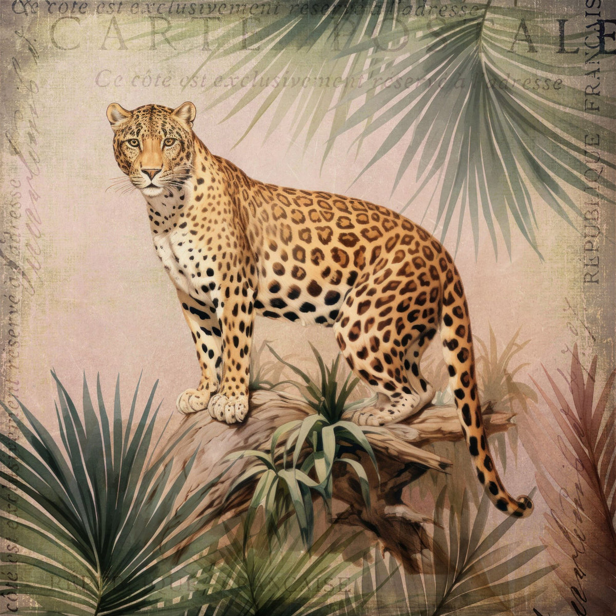 Cheetahs Tropical Jungle Mural Wallpaper - pure wallpaper artwork