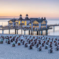 Sellin Pier Sunset Mural Wallpaper - pure wallpaper artwork