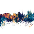 Victoria Canada Skyline Blue & Bronze Mural Wallpaper - pure wallpaper artwork