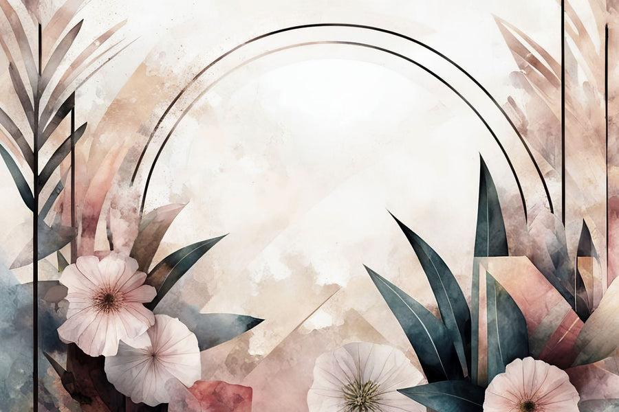 Floral Abstract Mural Wallpaper