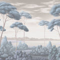 Verdant Horizon, Glacier Blue Mural Wallpaper - pure wallpaper artwork