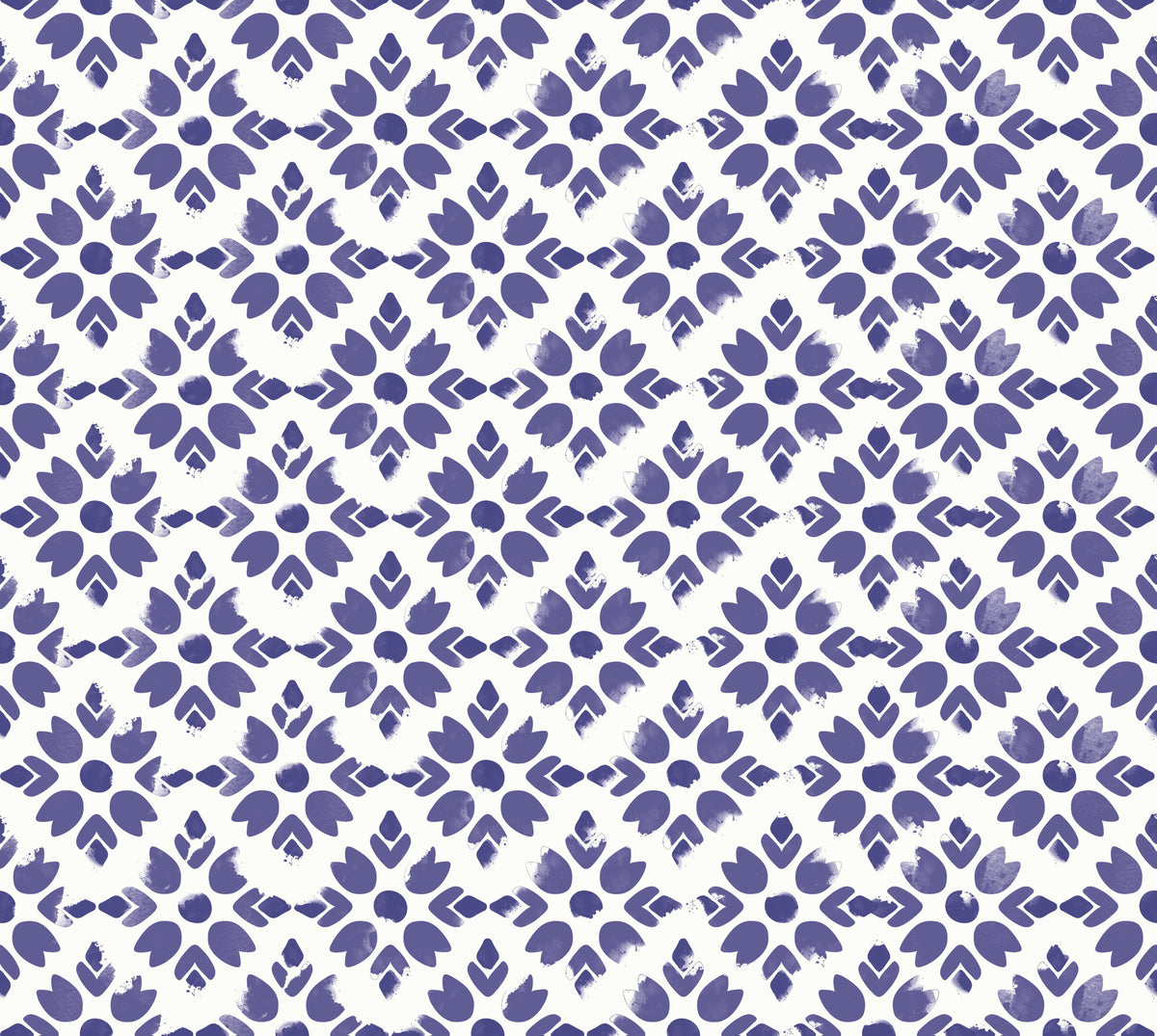 Botanical Stamps White Mural Wallpaper - pure wallpaper artwork