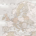 Europe Map Detailed - Lucille Mural Wallpaper - pure wallpaper artwork