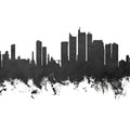 Manila Philippines Skyline Black & White Mural Wallpaper - pure wallpaper artwork