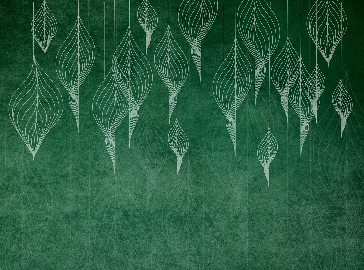 Winter Ornaments Mural Wallpaper - pure wallpaper artwork