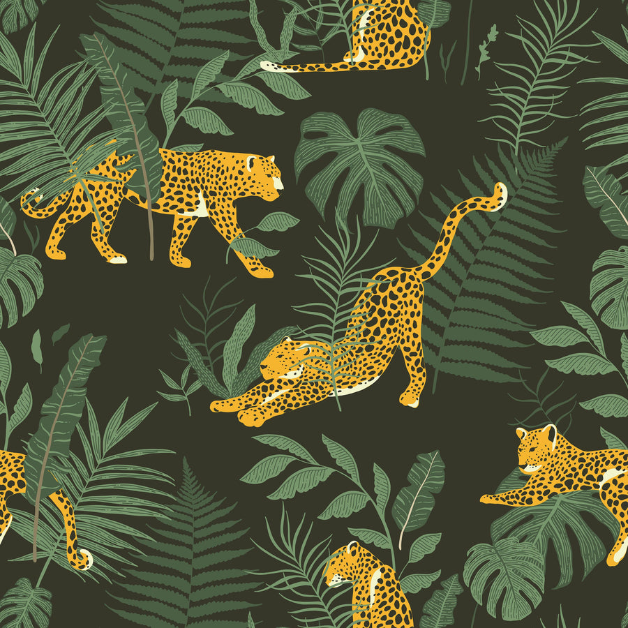 Leopard Stretch Mural Wallpaper