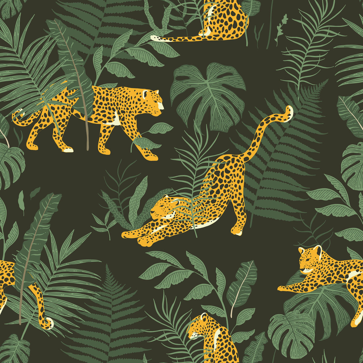 Leopard Stretch Mural Wallpaper - pure wallpaper artwork