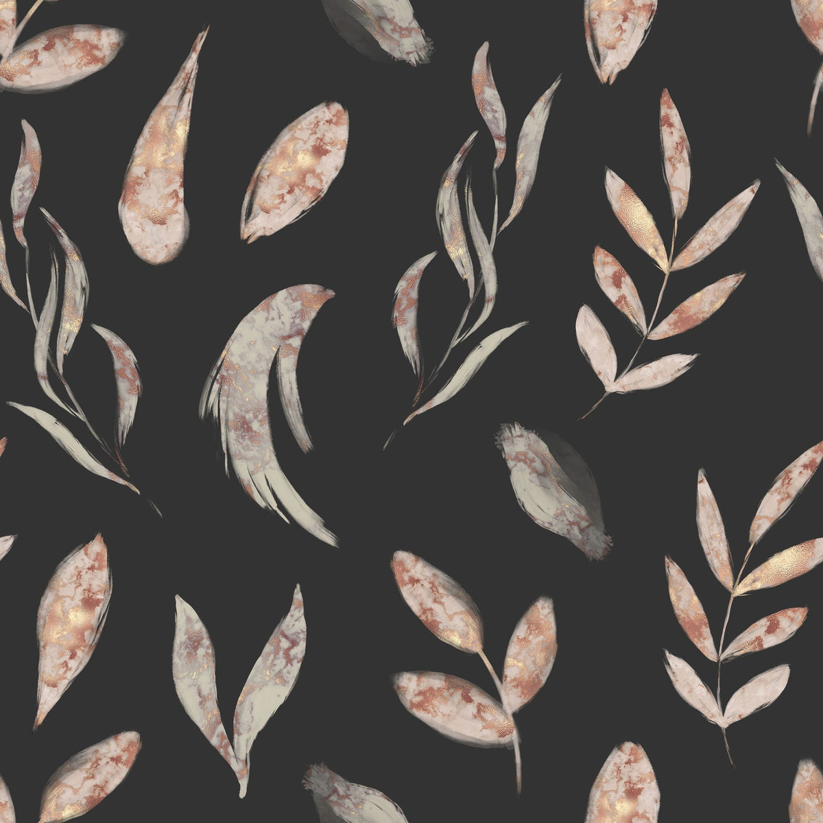 Luxury Leaves Mural Wallpaper - pure wallpaper artwork