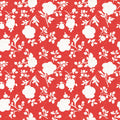 Country Flowery Red Mural Wallpaper - pure wallpaper artwork