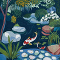 Koi in the Garden Mural Wallpaper - pure wallpaper artwork