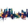 Durban South Africa Skyline Blue & Bronze Mural Wallpaper - pure wallpaper artwork