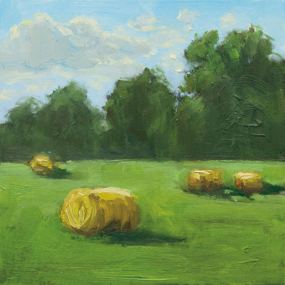 Summer Hay Field Mural Wallpaper - pure wallpaper artwork