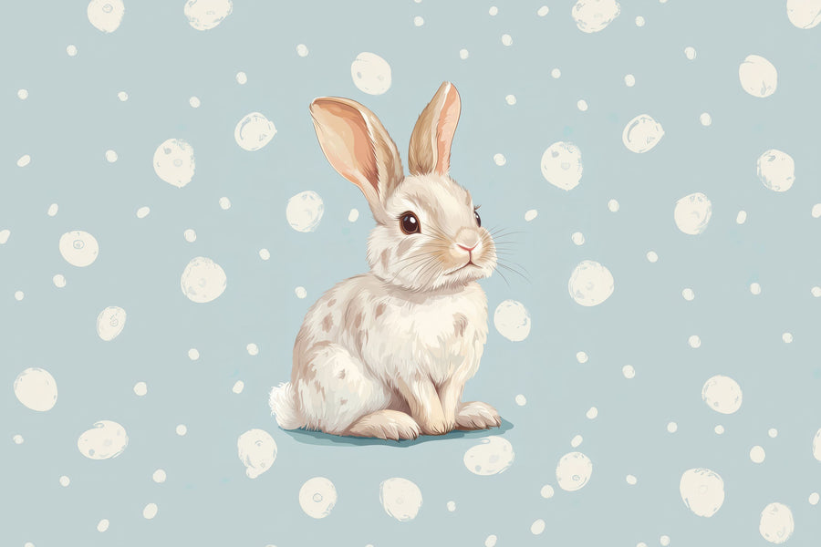 Rabbit Study Mural Wallpaper
