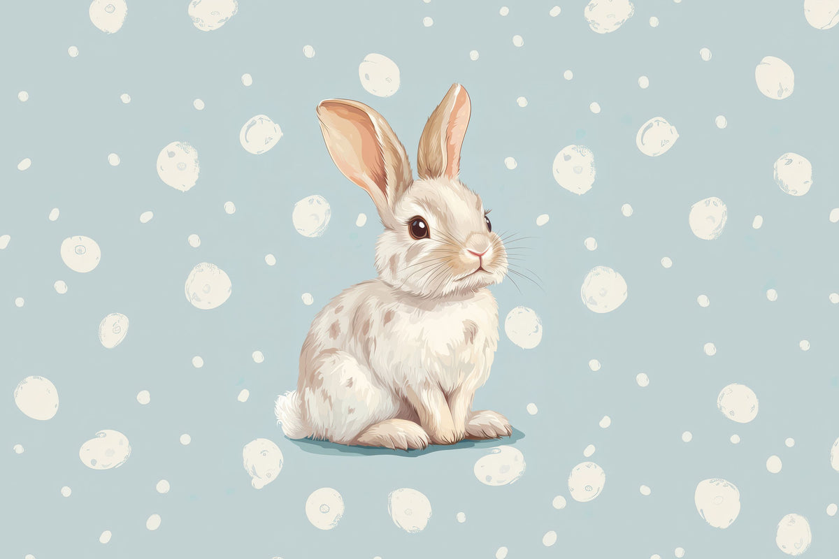 Rabbit Study Mural Wallpaper - pure wallpaper artwork