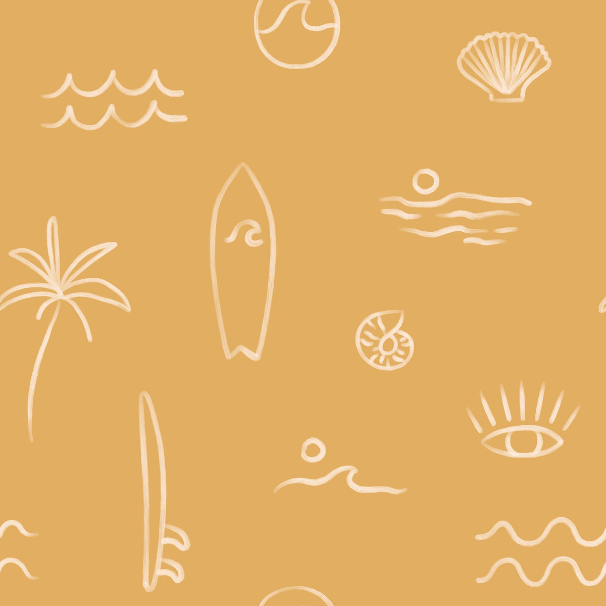 Surf's Up Mural Wallpaper - pure wallpaper artwork