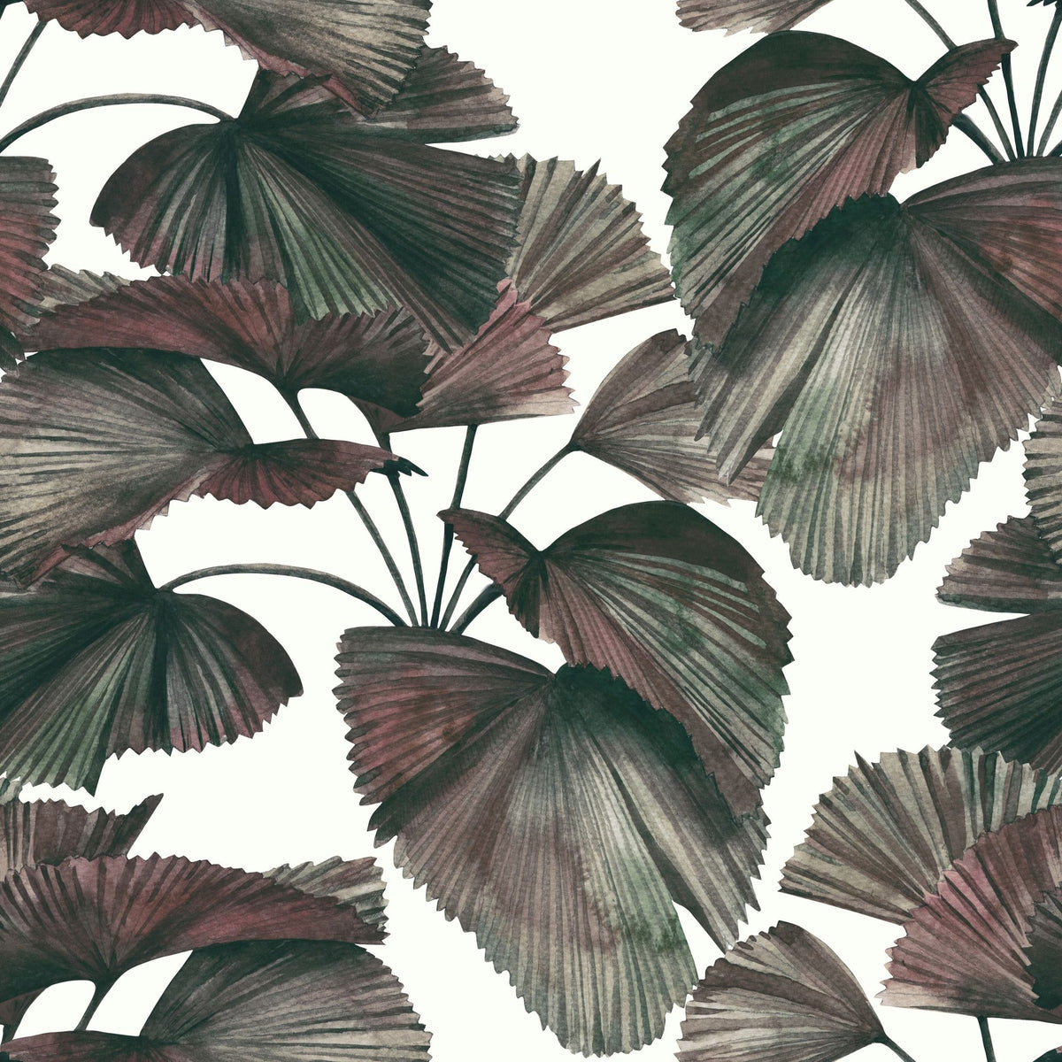 Ribbed Palm Fronds Mural Wallpaper - pure wallpaper artwork