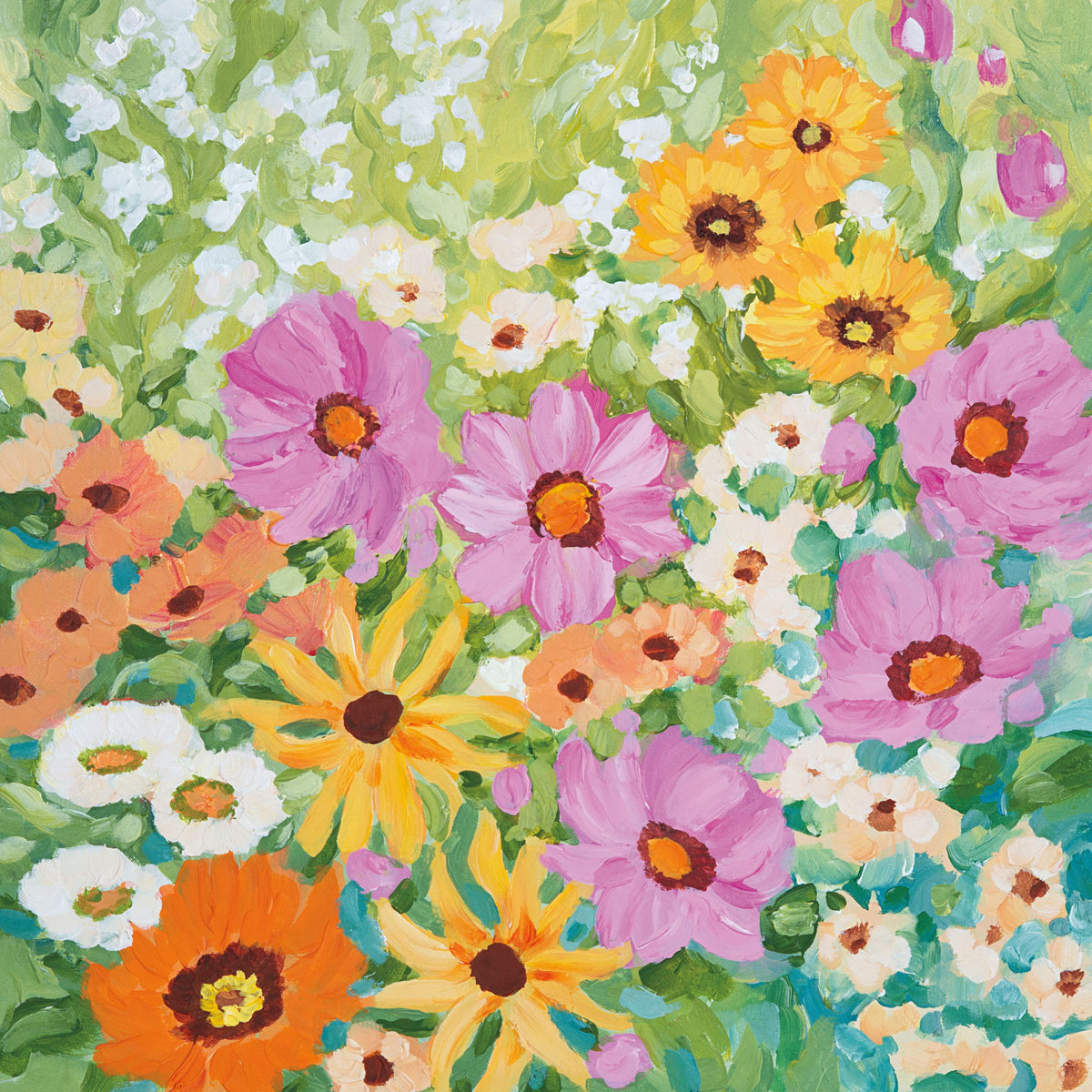 Midsummer Meadow Mural Wallpaper - Red Tone - pure wallpaper artwork