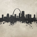 St Louis Missouri Skyline Concrete Mural Wallpaper - pure wallpaper artwork