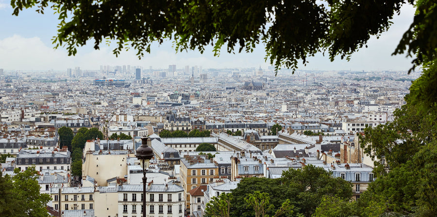 Paris Skyline From Montmartre Mural Wallpaper