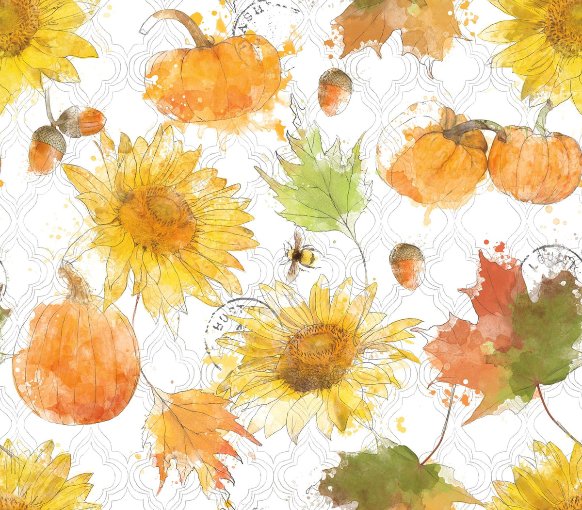 Harvest Leaves Mural Wallpaper - pure wallpaper artwork
