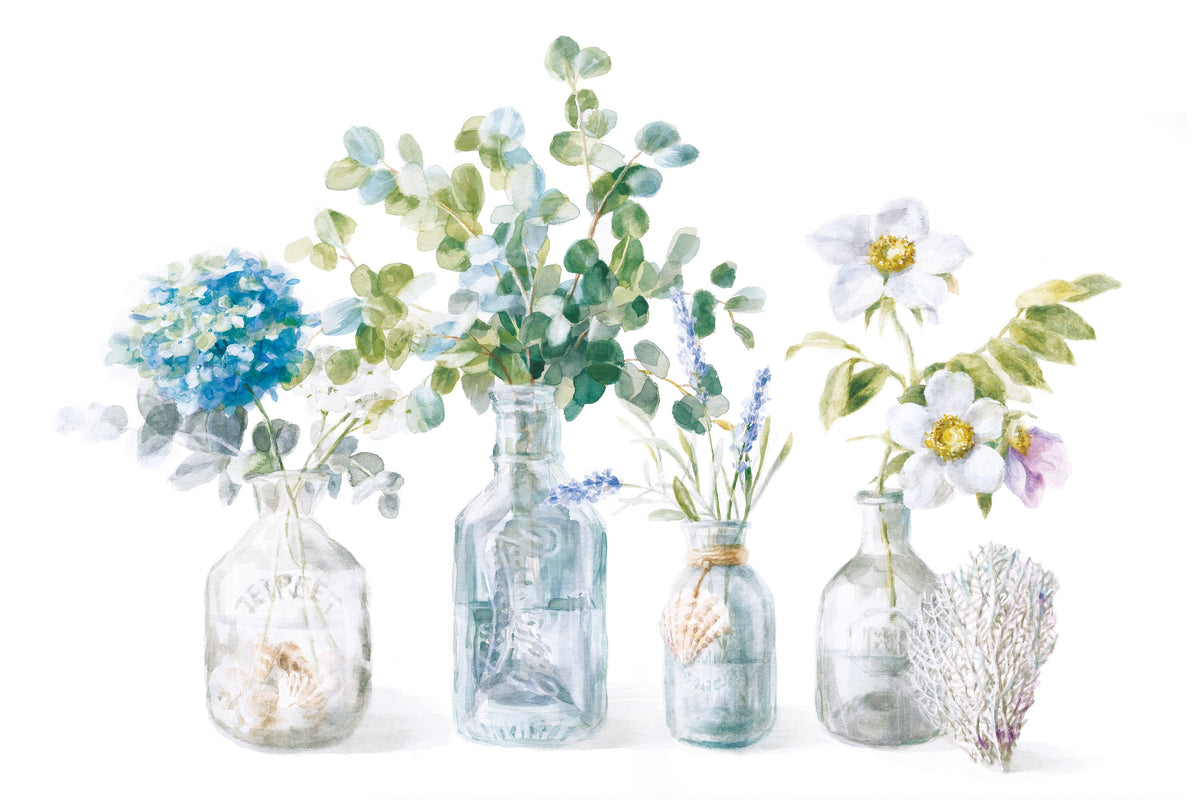 Beach Flowers I Mural Wallpaper - pure wallpaper artwork