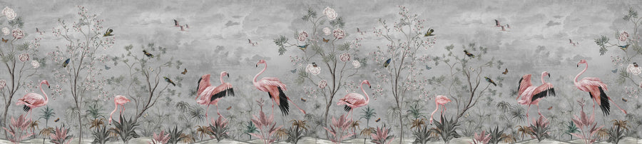 Flamingo Tapestry Mural Wallpaper