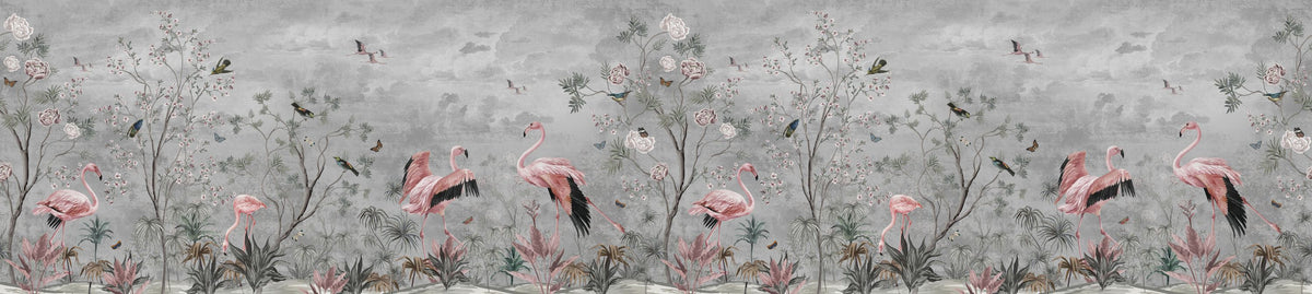 Flamingo Tapestry Mural Wallpaper - pure wallpaper artwork