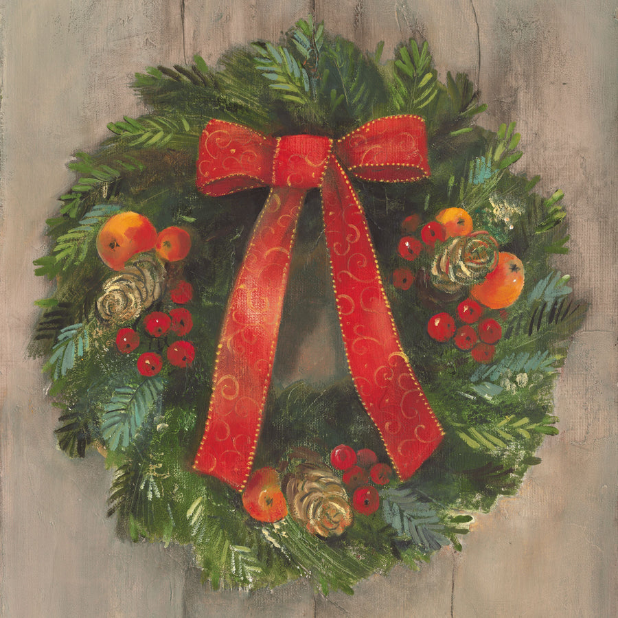 Holiday Wreath Mural Wallpaper