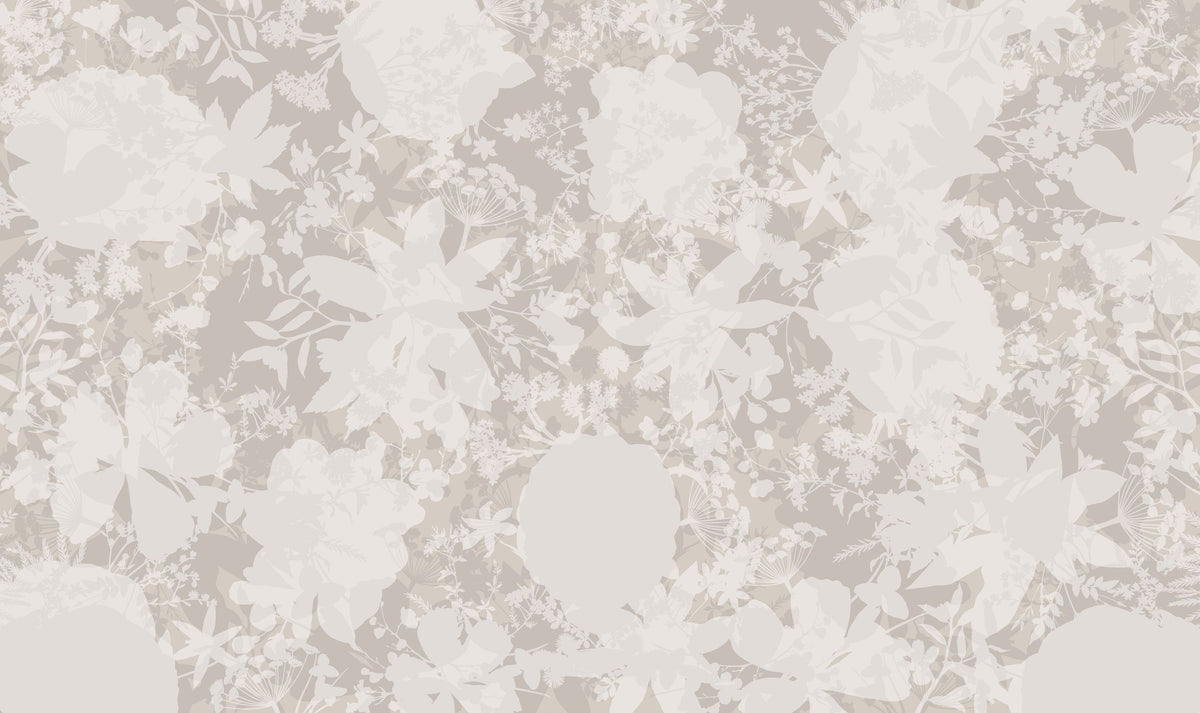 Flower Silhouette No Stain Mural Wallpaper - pure wallpaper artwork