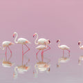Flamingos Mural Wallpaper - Purple Tone - pure wallpaper artwork