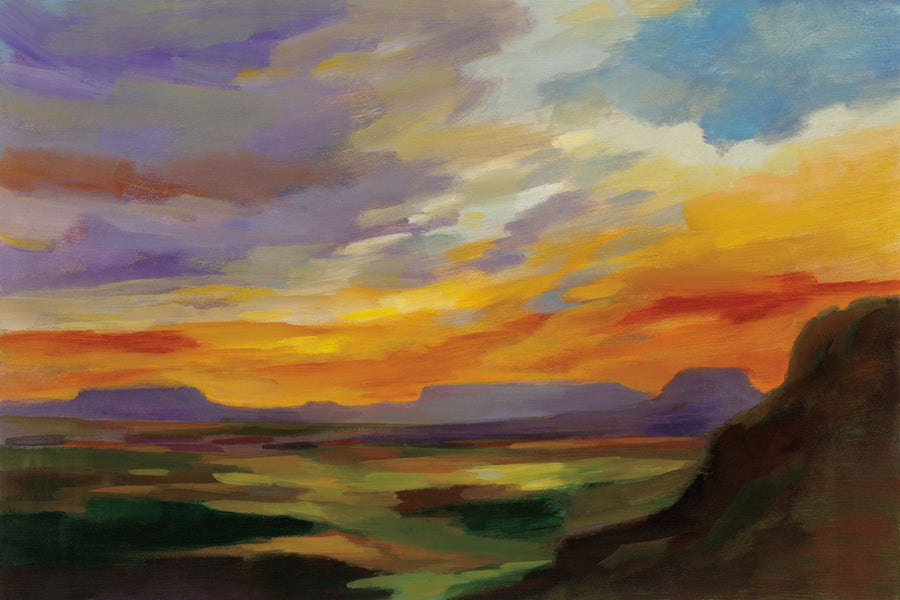 Abstract Sonoran Desert Mural Wallpaper