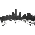 Milwaukee Wisconsin Skyline Black & White Mural Wallpaper - pure wallpaper artwork