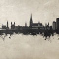 Linz Austria Skyline Concrete Mural Wallpaper - pure wallpaper artwork