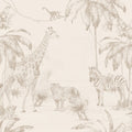 Whimsical Wildlife Gray Mural Wallpaper - pure wallpaper artwork