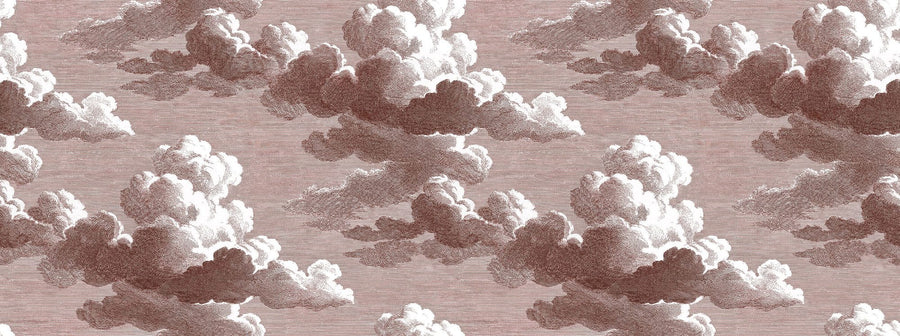 Cloud Wallpaper Mural – Sky Wall Mural – Intaglio Clouds, Chocolate printable artwork