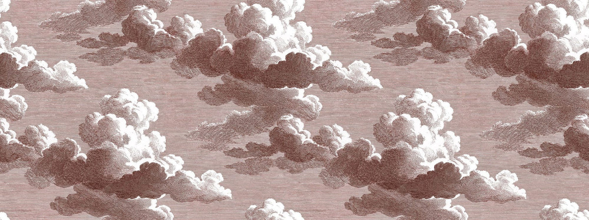 Intaglio Clouds, Chocolate Mural Wallpaper - pure wallpaper artwork