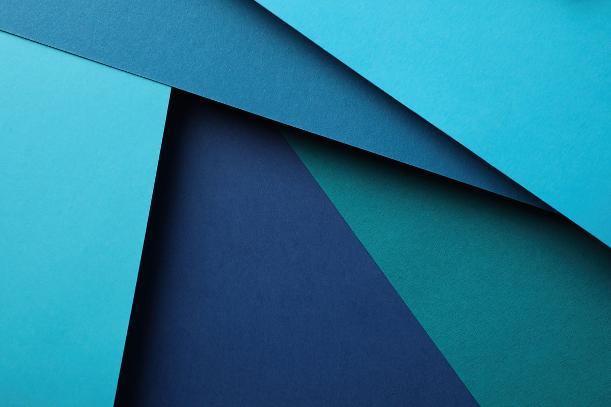 Paper Cut Mural Wallpaper - Blue Tone - pure wallpaper artwork